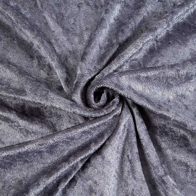 Graphite Gray Crushed Stretch Velvet Fabric