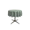 36" Round Tablecloth for 24" Round Small Coffee Table with 6" Drop, Polyester Checkered Gingham Plaid Table Overlay