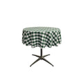 58" Round Tablecloth for 46" Round Small Coffee Table with 6" Drop, Polyester Checkered Gingham Plaid Table Overlay5