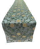 12" Wide x 90" Long Metallic Embroidery Lace Table Runner Wedding Decoration