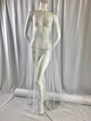 White English Netting with dots -wedding vails-bridal supply-58" wide-dresses-decorations-sold by the yard.