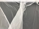 White English Netting with dots -wedding vails-bridal supply-58" wide-dresses-decorations-sold by the yard.
