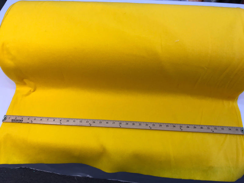 Mango yellow acrylic felt 72" wide-school craft-poker table fabric-sold by the yard.
