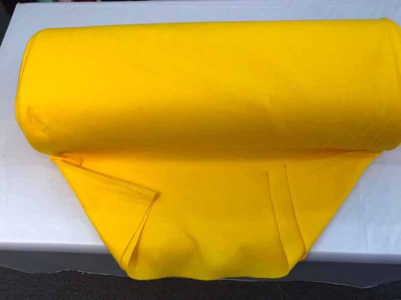 Mango yellow acrylic felt 72" wide-school craft-poker table fabric-sold by the yard.
