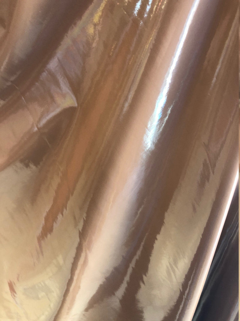 Polyester Spandex Shiny Faux Vinyl 2 Ways Stretch Fabric By The Yard