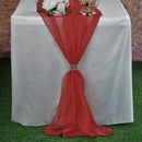New Creations Fabric & Foam Inc, Chiffon Table Runner 18" Wide by 180" Wide Extra Long, Wedding Runners, Holiday Table Runners,