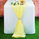 New Creations Fabric & Foam Inc, Chiffon Table Runner 18" Wide by 180" Long  Extra Long, Wedding Runners, Long Table Runners