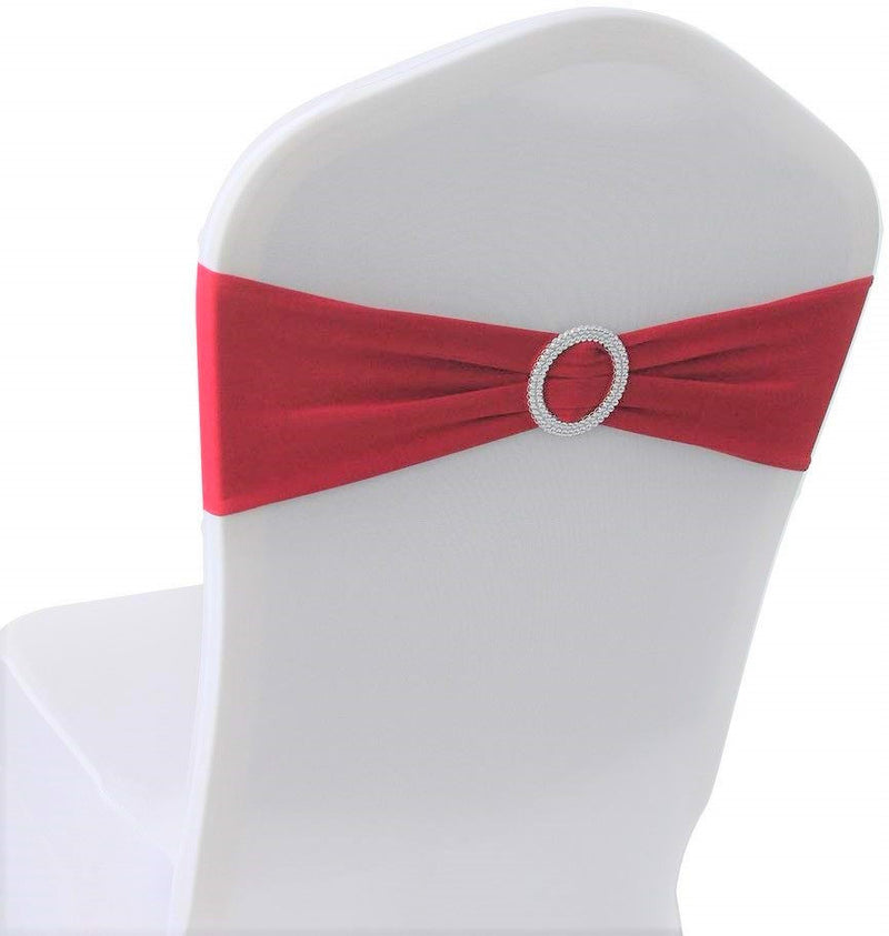 New Creations Fabric & Foam Inc, 5" Wide by 14" Long Wedding Chair Decorations Stretch Spandex Chair Bands