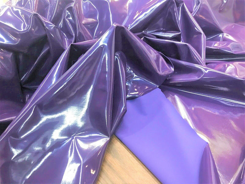 New Creations Fabric & Foam Inc, Glossy Vinyl Faux Leather  4 Way Stretch Dance Wear Spandex Fabric By Th Yard