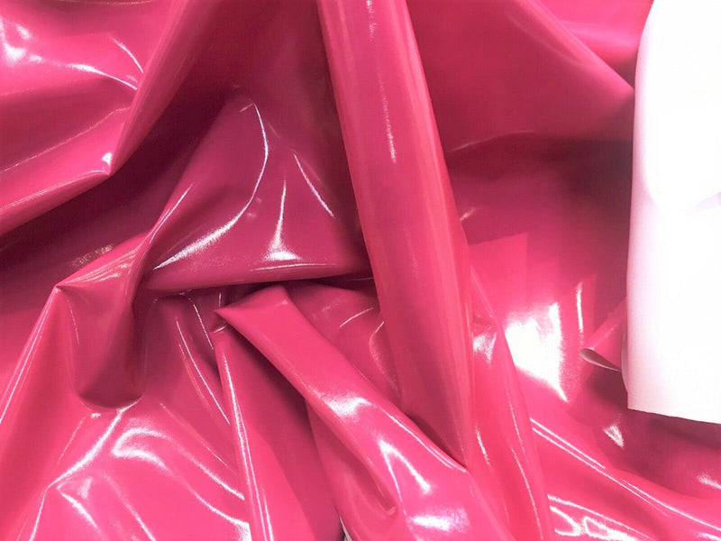 New Creations Fabric & Foam Inc, Glossy Vinyl Faux Leather  4 Way Stretch Dance Wear Spandex Fabric By Th Yard