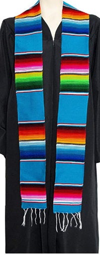 New Creations Fabric & Foam Inc, 5" Wide by 76" Long Authentic Mexican Serape Graduation Stole Sash