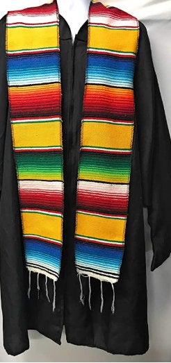 New Creations Fabric & Foam Inc, 5" Wide by 76" Long Authentic Mexican Serape Graduation Stole Sash