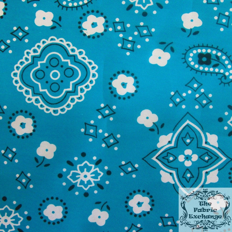 New Creations Fabric & Foam Inc 60" Wide Poly Cotton Print Bandanna Fabric by The Yard