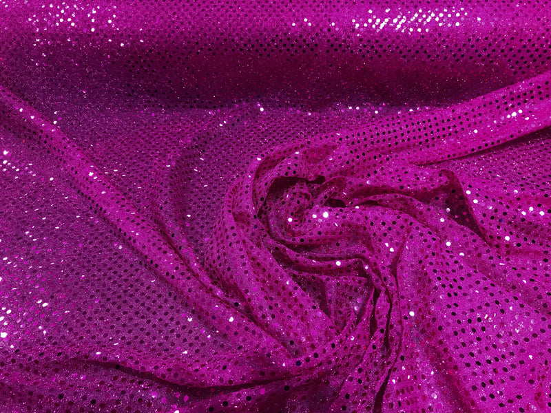 New Creations Fabric & Foam Inc, 44/45" Wide Faux Confetti Sequin Knit Shiny Dot Fabric By The Yard
