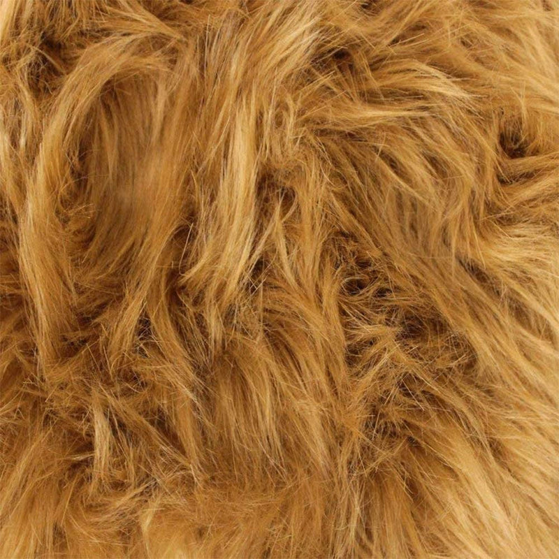 Camel 60" Wide Shaggy Faux Fur Fabric, Sold By The Yard.