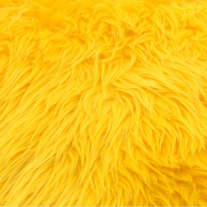 Yellow 60" Wide Shaggy Faux Fur Fabric, Sold By The Yard.