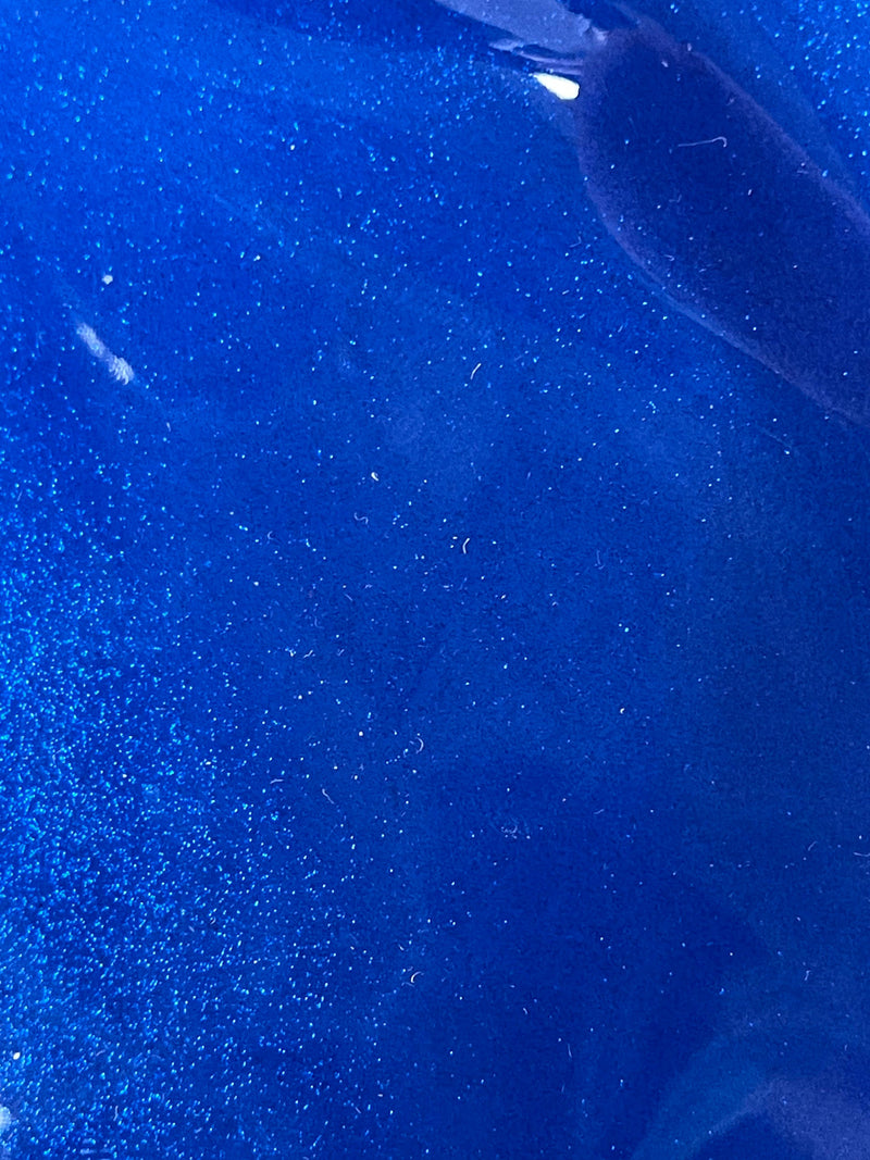 Royal Blue 53/54" Wide Shiny Sparkle Glitter Vinyl, Faux Leather PVC-Upholstery Craft Fabric Sold by The Yard.