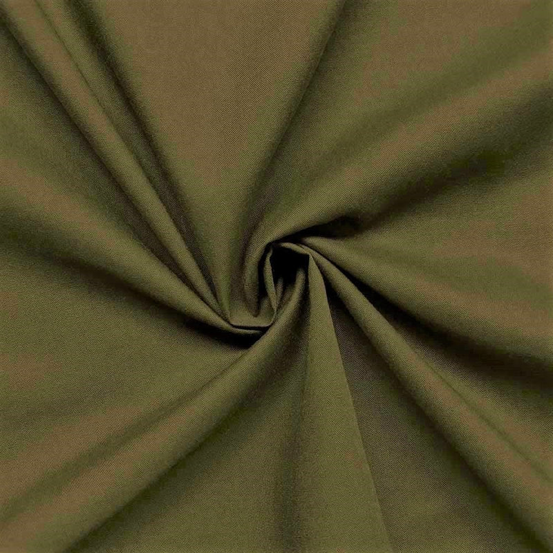 Olive Green 58-59" Wide Premium Light Weight Poly Cotton Blend Broadcloth Fabric Sold By The Yard.
