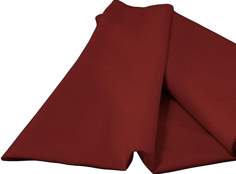 Burgundy 60" Wide 100% Polyester Spun Poplin Fabric Sold By The Yard.