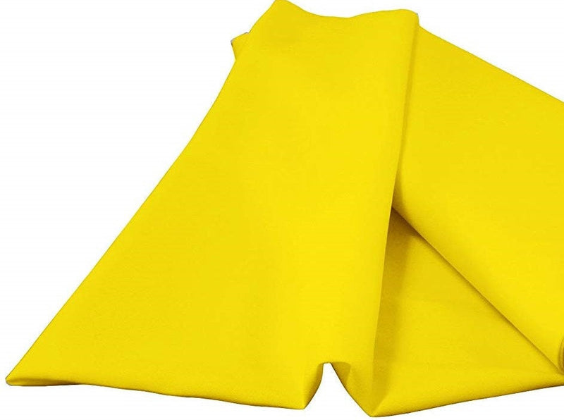 Bight Yellow 60" Wide 100% Polyester Spun Poplin Fabric Sold By The Yard.