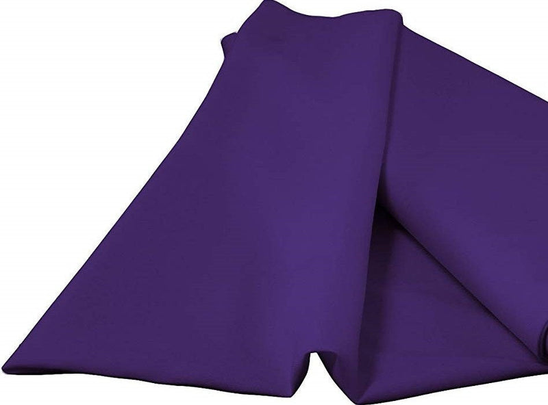 Purple 60" Wide 100% Polyester Spun Poplin Fabric Sold By The Yard.