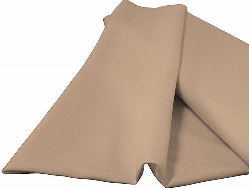 Taupe 60" Wide 100% Polyester Spun Poplin Fabric Sold By The Yard.