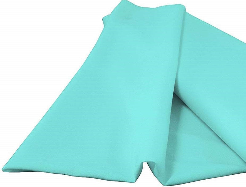 Aqua Green 60" Wide 100% Polyester Spun Poplin Fabric Sold By The Yard.