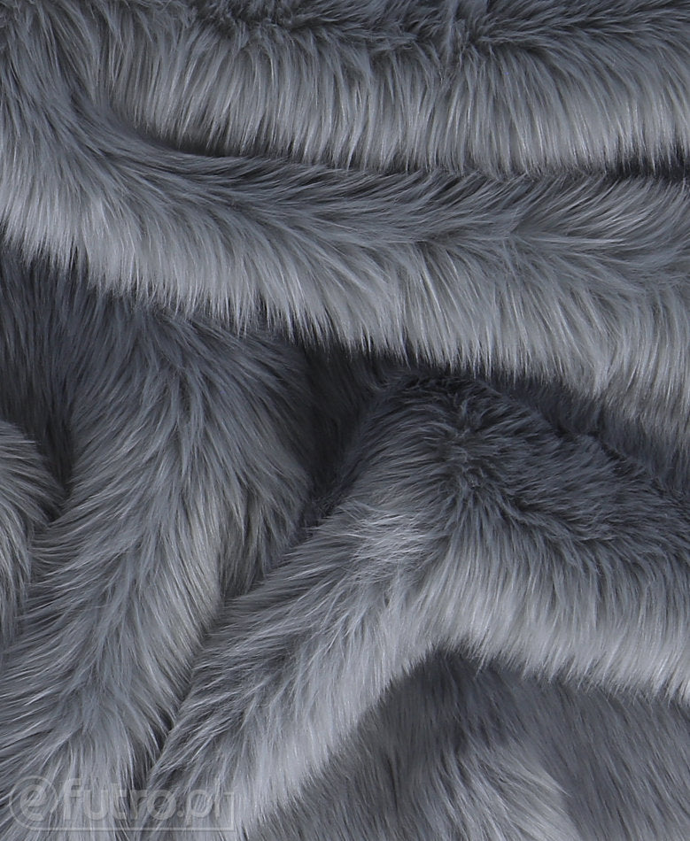 Dark Gay 60" Wide Shaggy Faux Fur Fabric, Sold By The Yard.