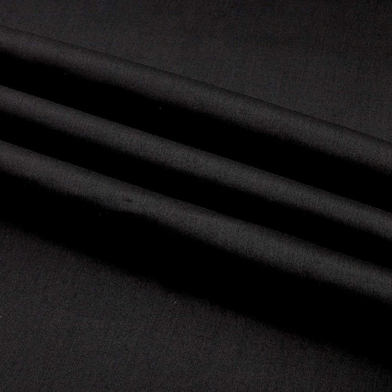 Black 58-59" Wide Premium Light Weight Poly Cotton Blend Broadcloth Fabric Sold By The Yard.