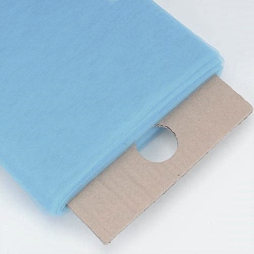 Light Blue 54" Wide by 40 Yards Long (120 Feet) Polyester Tulle Fabric Bolt, for Wedding and Decoration.