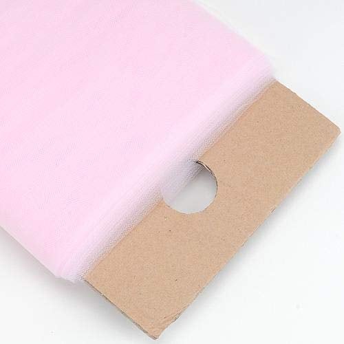 Light Pink 54" Wide by 40 Yards Long (120 Feet) Polyester Tulle Fabric Bolt, for Wedding and Decoration.