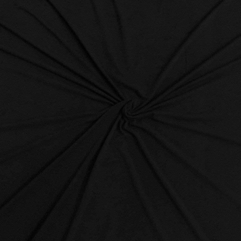 Black 58/60" Wide, 95% Cotton 5 percent Spandex, Cotton Jersey Spandex Knit Blend, 4 Way Stretch Fabric Sold By The Yard.