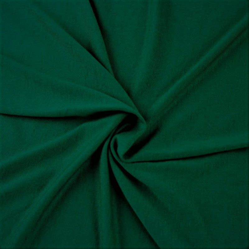 Hunter Green 58/60" Wide, 95% Cotton 5 percent Spandex, Cotton Jersey Spandex Knit Blend, 4 Way Stretch Fabric Sold By The Yard.