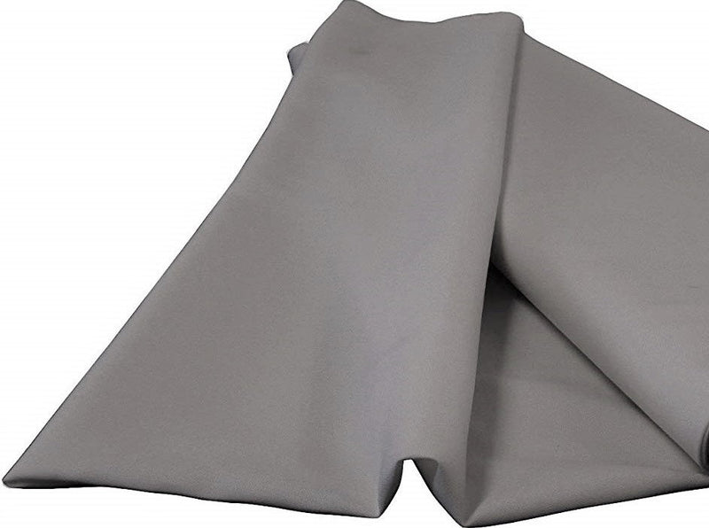 Gray 60" Wide 100% Polyester Spun Poplin Fabric Sold By The Yard.