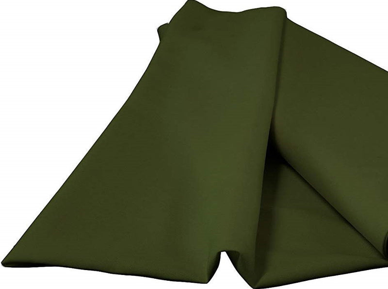 Olive 60" Wide 100% Polyester Spun Poplin Fabric Sold By The Yard.