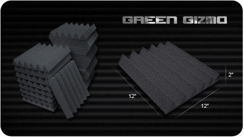 Green Gizmo 2" Acoustic Wedge Panel Charcoal (24 Pack)