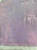 FOGGY SHATTERED GLASS FOIL SPANDEX FABRIC (by the yard)