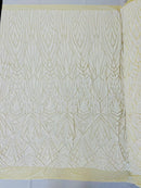 GEOMETRIC  SEQUIN ON STRETCH MESH FABRIC (By The Yard)