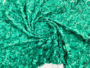 3D ROSETTE SATIN ON MESH FABRIC (by the yard)