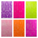 Feather damask shiny sequin design on a 4 way stretch mesh Fabric-prom-sold by the yard.