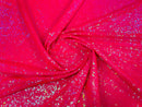 IRIDESCENT MINI SEQUINS ON MESH FABRIC (By The Yard)