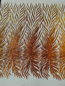 PHOENIX FEATHER SEQUIN ON STRETCH MESH FABRIC (By The Yard)