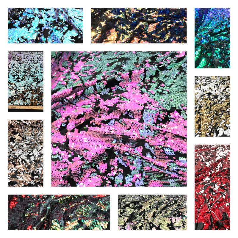 CAMO REVERSIBLE SEQUIN (By The Yard)