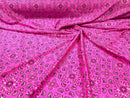 TRICOT NYLON SPANDEX BANDANNA PRINT FABRIC (by the yard)