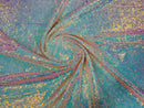 IRIDESCENT MINI SEQUINS ON MESH FABRIC (By The Yard)