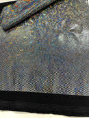 FOGGY SHATTERED GLASS FOIL SPANDEX FABRIC (by the yard)