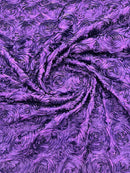 3D ROSETTE SATIN FABRIC (by the yard)