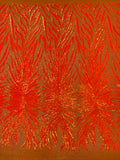 Phoenix Wings design on a 4 way stretch mesh fabric-sold by the yard.