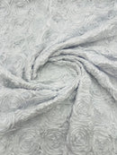 3D ROSETTE SATIN FABRIC (by the yard)