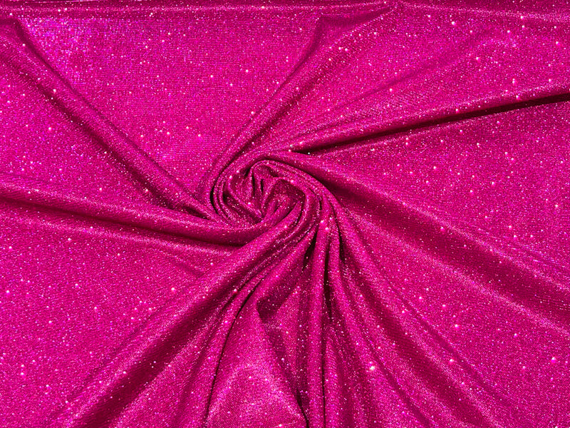 Magenta moon shadow glitter metallic fabric material lame knitted- Sold by the yard.